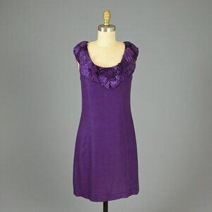 YOANA BARASCHI 'ROSETTES AND RUFFLES' PURPLE DRESS